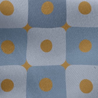 Orange Polka Dot Square Jersey Backed Fleece