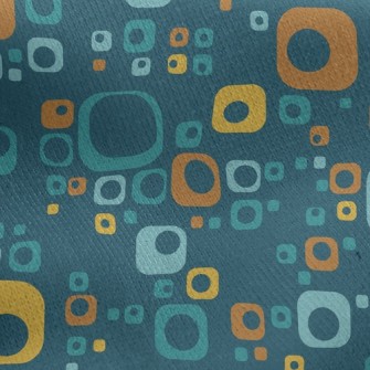 Fashion Geometric Cube Jersey Backed Fleece