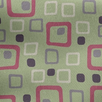 Geometric Square Cube Jersey Backed Fleece