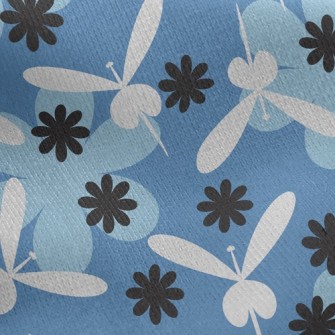 Romantic Floral Jersey Backed Fleece