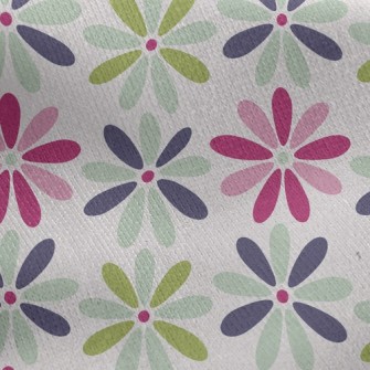 Three-Color Shades Of Floral Jersey Backed Fleece