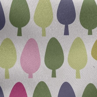 Cute Colorful Tree Jersey Backed Fleece