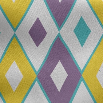 Personality Rhombus Jersey Backed Fleece