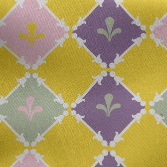 Bright Square Pattern Jersey Backed Fleece