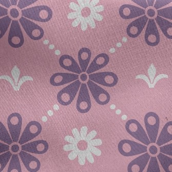 Two-Color Romantic Flower Jersey Backed Fleece
