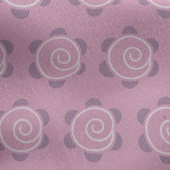 Swirl Dot Florets Jersey Backed Fleece