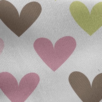 Colorful Little Hearts Jersey Backed Fleece