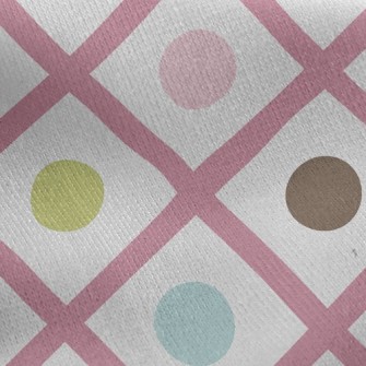 Colorful Lines Dots Jersey Backed Fleece