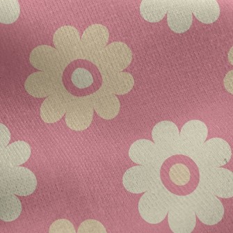 Small Round Flower Jersey Backed Fleece