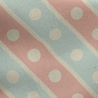 Two-Color Dotted Lines Jersey Backed Fleece