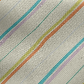 Simple And Colorful Lines Jersey Backed Fleece