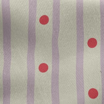 Red Dot Lines Jersey Backed Fleece
