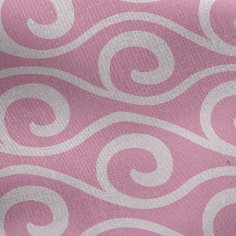 Cute Swirl Waves Jersey Backed Fleece