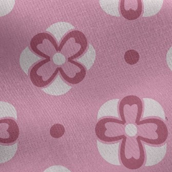 Changing Pink Flowers Jersey Backed Fleece