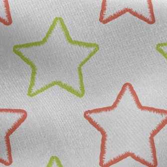 Two-Color Line Stars Jersey Backed Fleece
