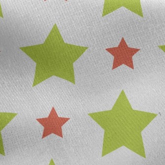 Cute Christmas Wind Stars Jersey Backed Fleece