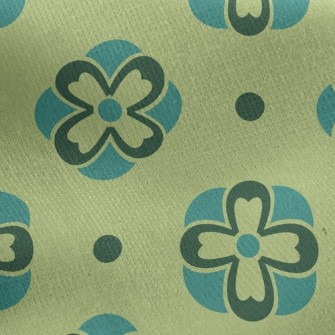 Gradient Deformation Floral Jersey Backed Fleece