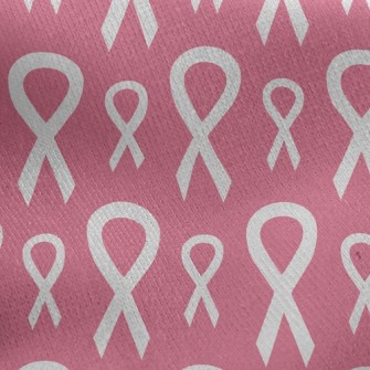 Elegant White Ribbon Jersey Backed Fleece