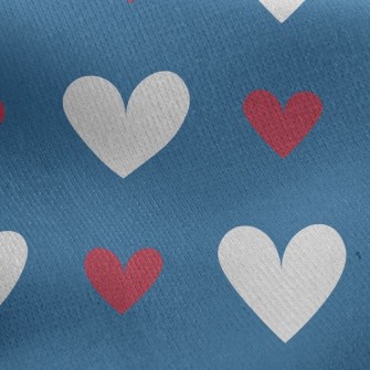 Fashion Two-Color Heart Jersey Backed Fleece