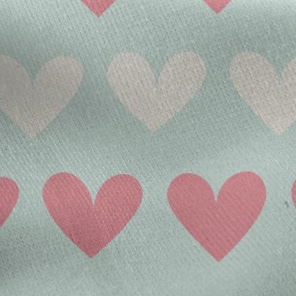 Pastel Bicolor Heart Jersey Backed Fleece