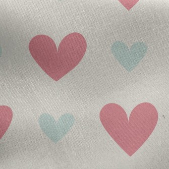 Cute Heart Jersey Backed Fleece