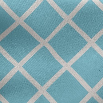 White Line Cross Grid Jersey Backed Fleece