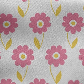 Elegant Pink Flowers Jersey Backed Fleece