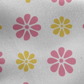 Two-Color Sweet Small Floral Jersey Backed Fleece