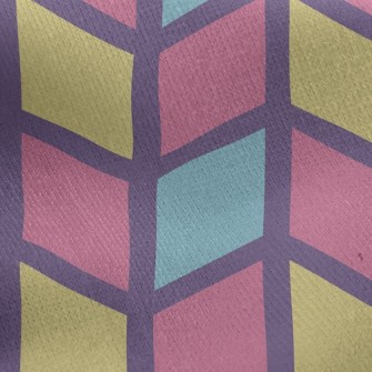 Colorful Mosaic Waves Jersey Backed Fleece