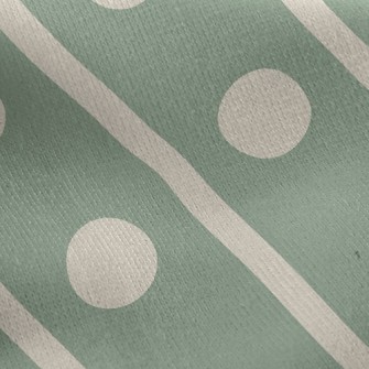 Polka Dot Twill Jersey Backed Fleece