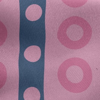 Strips Of Dots Jersey Backed Fleece