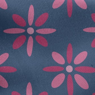 Playful Big Pink Flower Jersey Backed Fleece