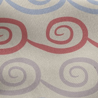 Tricolor Cirrus Clouds Jersey Backed Fleece