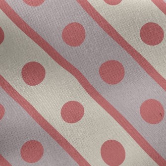 Polka Dot Twill Jersey Backed Fleece