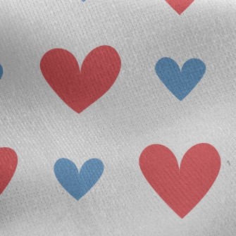 Lively Two-Color Love Jersey Backed Fleece