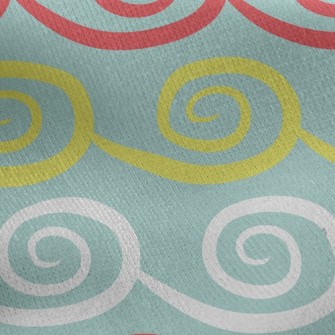 Tricolor Cirrus Clouds Jersey Backed Fleece