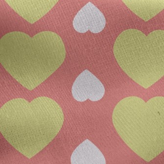 Arrange Hearts Upside Down Jersey Backed Fleece