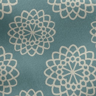 Gorgeous Coil Flowers Jersey Backed Fleece