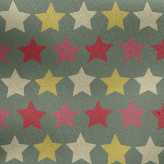 Christmas Color Stars Jersey Backed Fleece