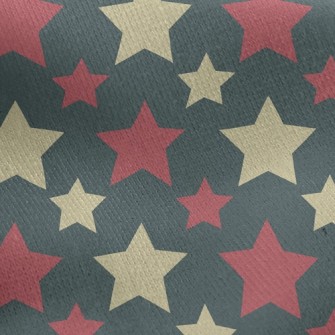 Two-Color Big And Small Stars Jersey Backed Fleece