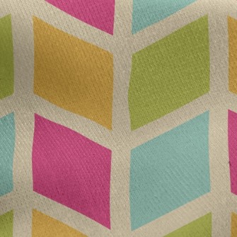 Colorful Mosaic Waves Jersey Backed Fleece