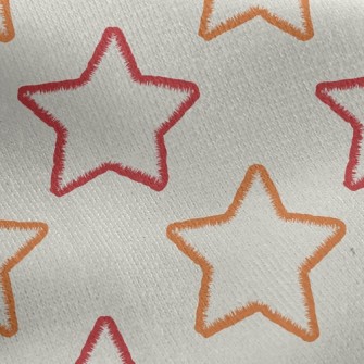 Two Color Line Stars Jersey Backed Fleece