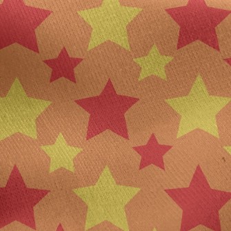 Arrange Stars Diagonally Jersey Backed Fleece