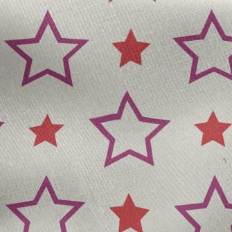 Cute Size Stars Jersey Backed Fleece