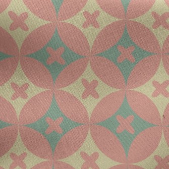 Radiant Flower Splicing Jersey Backed Fleece
