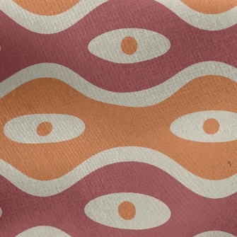 Dot Ellipse Wave Jersey Backed Fleece