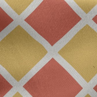Two-Color Checkerboard Rhombus Jersey Backed Fleece