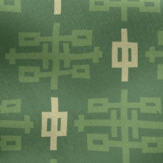 Chinese Style Totem Jersey Backed Fleece