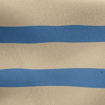 Navy Stripes Jersey Backed Fleece