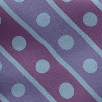 Double Purple Dotted Lines Jersey Backed Fleece